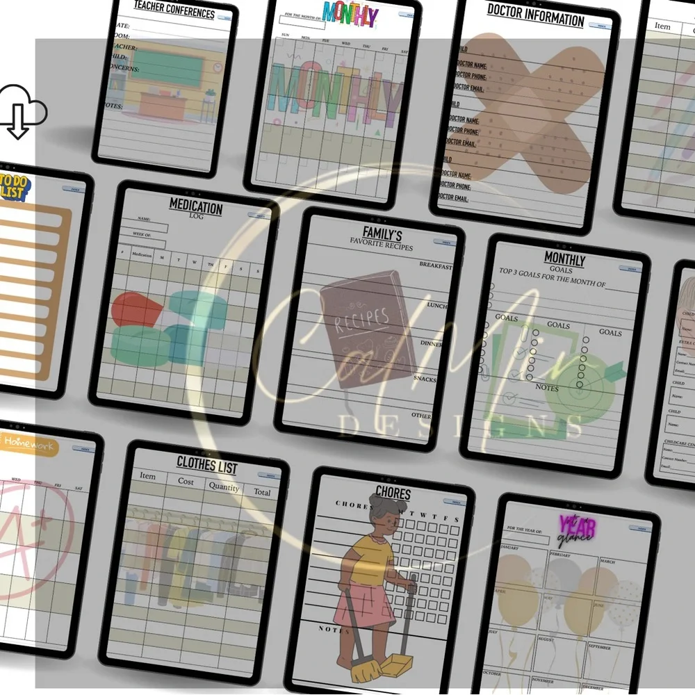 ULTIMATE PARENTS PLANNER - 100 pages - Digital Download NO SHIPPING Editable